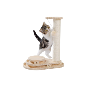 Made4Pets Cat Scratching Post for Indoor Cats with Ball Track